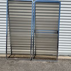 Set Of Shower Glass Doors Particle Frosted Deco