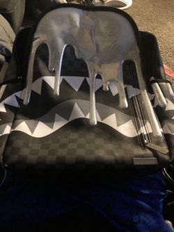 Sprayground Metallic To The Touch Extra Drip Shark Backpack - Clean!
