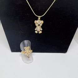 Beautiful Tiger Inspired Ring And Pendant