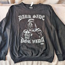 Star Wars Darth Vader "Dark Side Por Vida" Black Sweatshirt - Adult Small