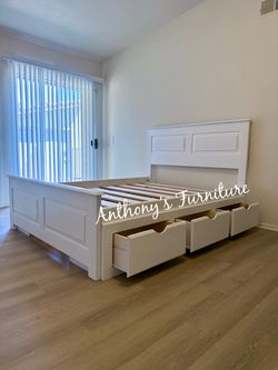 New Queen Bed With Drawers