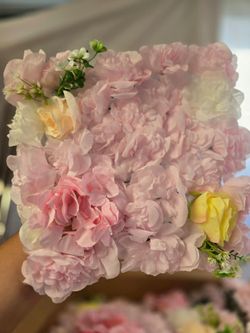 12 pcs flowers light pink backdrop panels  new party decor