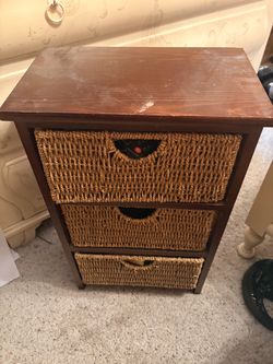 Wooden Three drawer stand