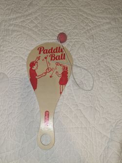12 inch Wooden paddle ball game