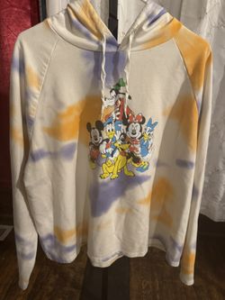 Disney Parks Retro Mickey and Friends tie-dye cropped hoodie size 2X