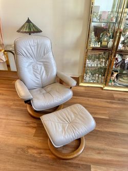 Mid Century Chair Stressless Recliner Leather