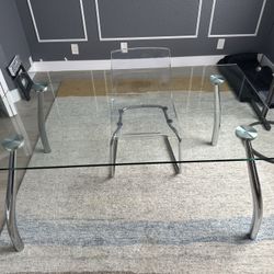 Glass Desk Or Dining Table 