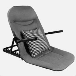 Gray Padded Floor Chair 7-Angle Adjustable Armrests, new