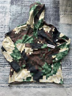 ORIGINAL FABLES Camouflage Hooded Zip Logo Jacket Men's XL