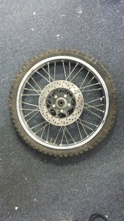 Dirt bike front rim n tire 2.50-17