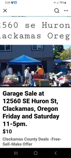 Garage sale $10 fill a bag on most items