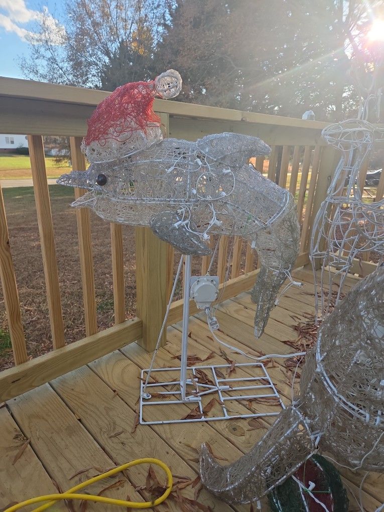 Motorized Christmas Light Yard Decorations 