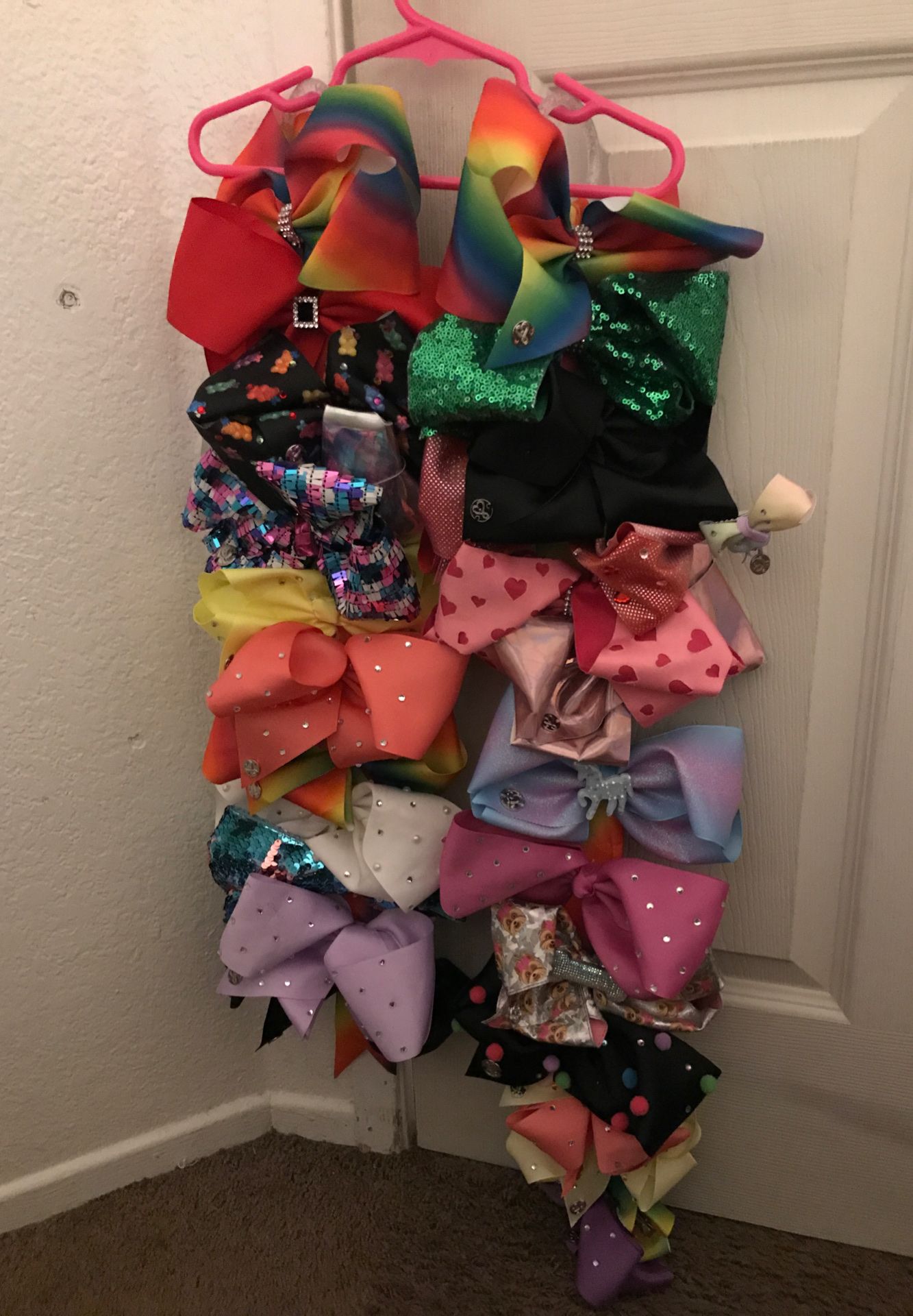 Jojo Siwa collection bows and bow holder