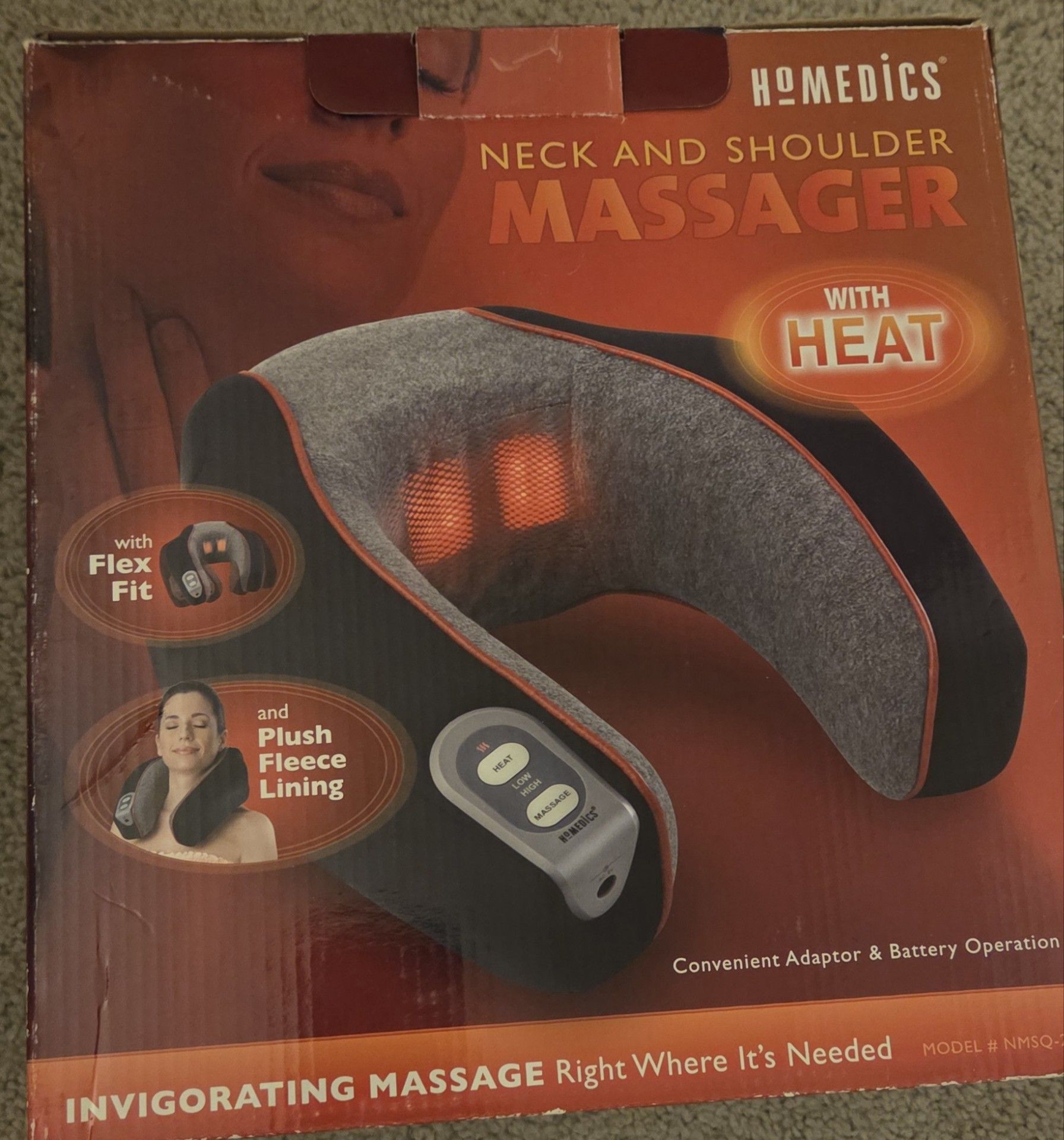 Homedics Neck & Shoulder Massager with Heat & Flex Fit