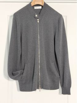 BRUNELLO CUCINELLI Men's Gray Cardigan Knit Long-Sleeve Size M (50)