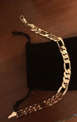 Bracelet figaro style 14k high polished