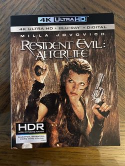 Resident Evil Afterlife 4k Blu Ray & Blu Ray Combo New No Digital 
