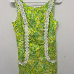Lilly Pulitzer Liz Shift Dress Size 6 Crazy Cat House VINTAGE Retail $198 Preppy