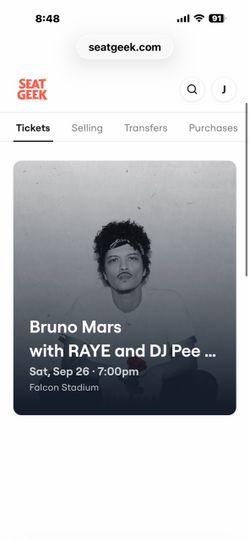 Bruno Mars tickets