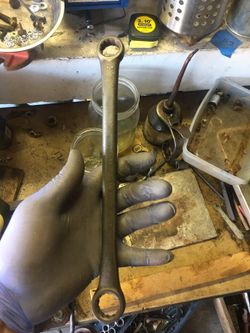 VINTAGE BONNEY BOX End Wrench 2893C Bonaloy 3/4" & 11/16" Bonney Wrench 2893C Bonaloy about 11"