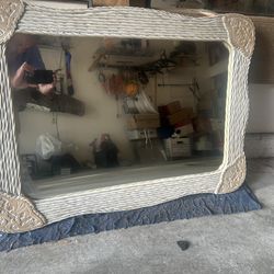 Vintage Pier 1 Wall Mirror - Jamaica Collection - 37" x 27"