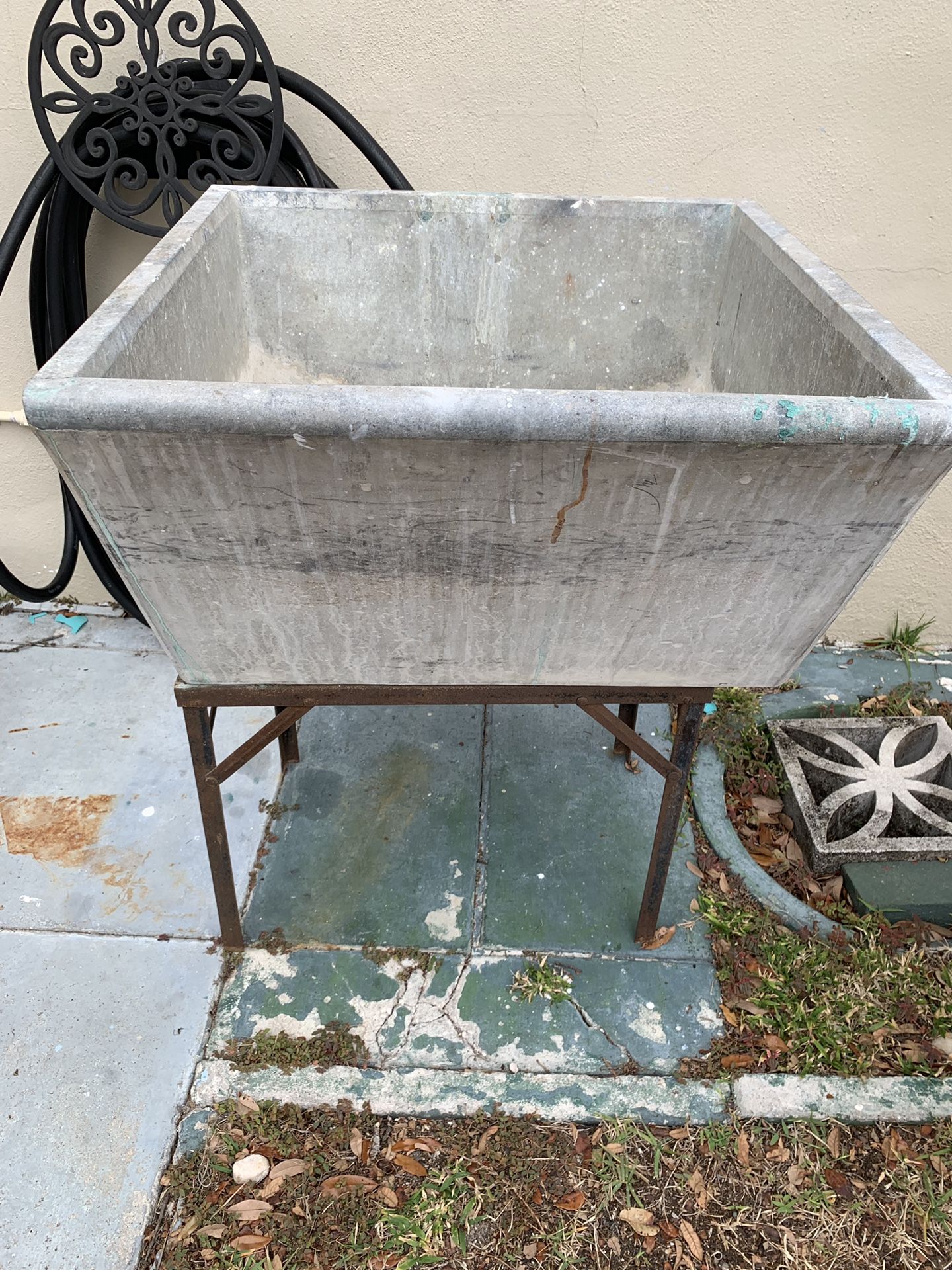 Concrete Utility Sink form 1950s