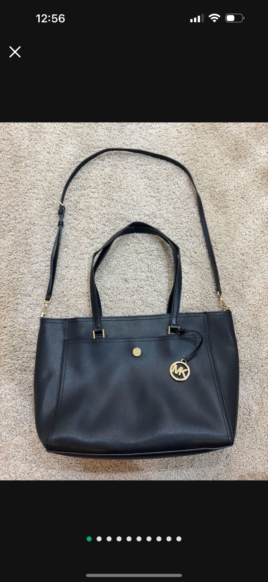 Michael Kors large Pebbled Maisie leather tote and matching wallet