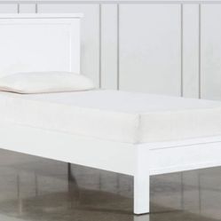 Living Spaces $295 Larkin White Twin Wood Panel Bed