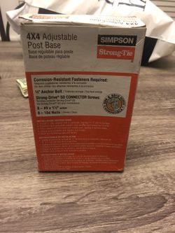 4x4 Adjustable post base