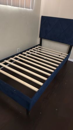 Twin bed frame and mattress