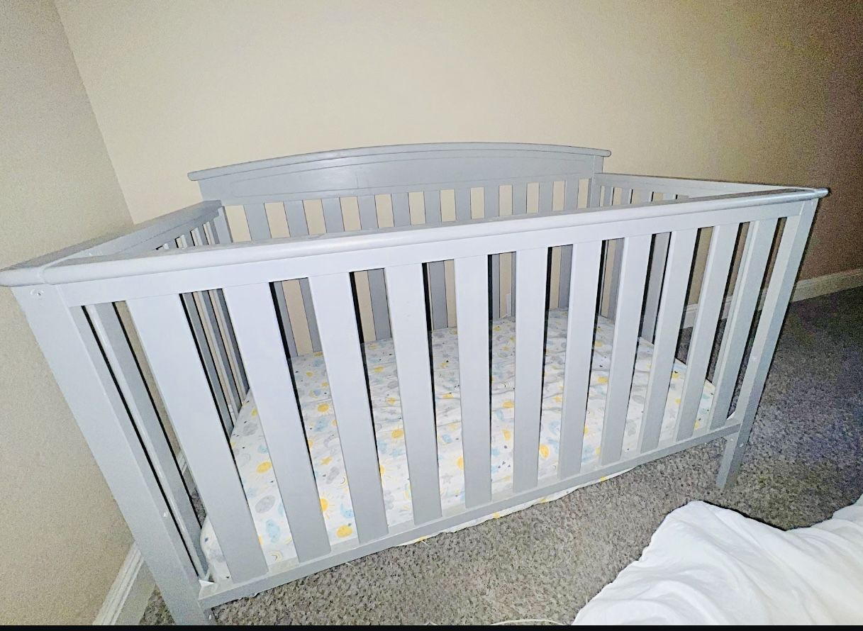 Grey Baby Crib