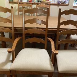 Solid Oak Dining Set And China cabinet 
