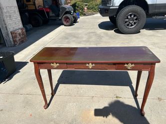 Vintage Queen Anne Writing Desk Mahogany Console Table