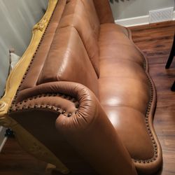 Beautiful Caramel Leather Couch