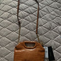 Brown Nicole Miller Crossbody Purse 
