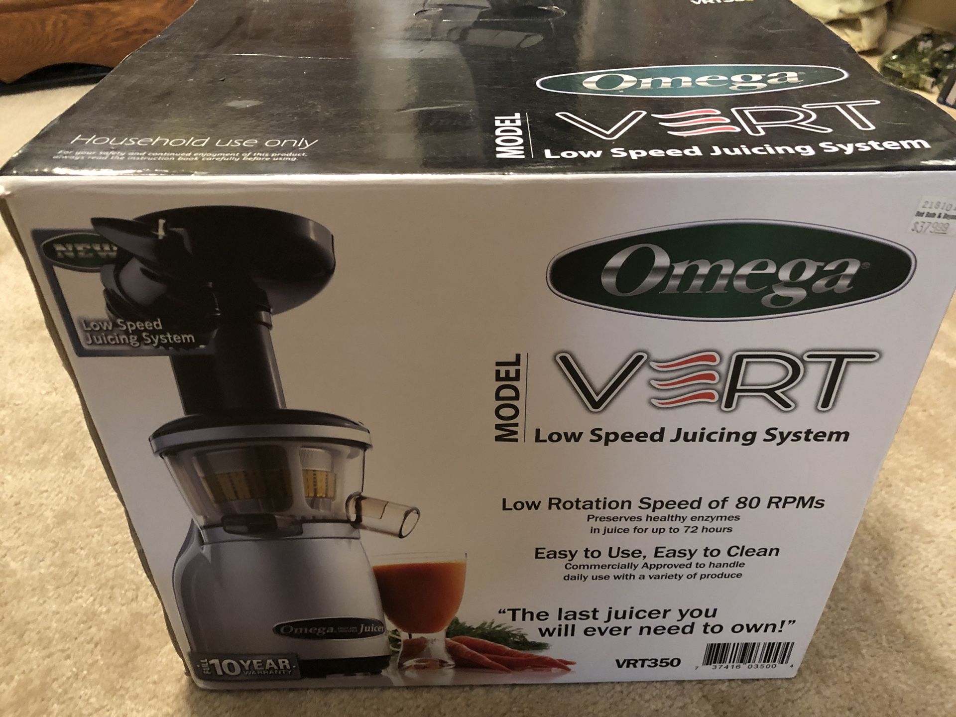 Omega VERT Low Speed Juicing System VRT350