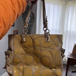 Yellow Coach Bag 