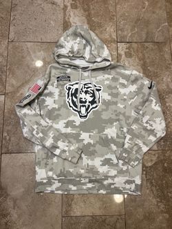 Nike Hoodie Mens Large NFL Football Chicago Bears Salute To Service Digital Camo
