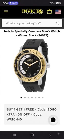 Invicta Specialty 45mm Men's Quartz Watch (Model 34097) - Great Condition