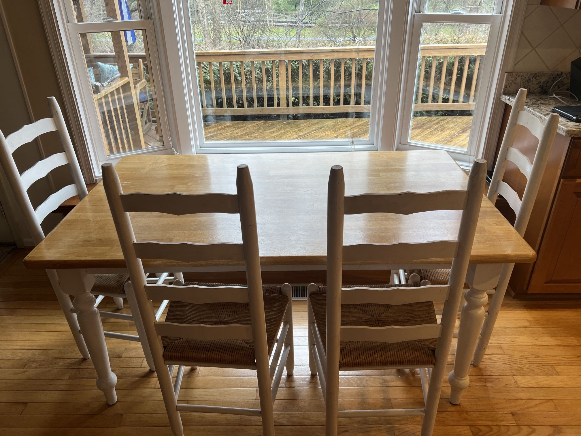 Butcherblock Kitchen Table And 4 Chairs Set OR Sold Separately 