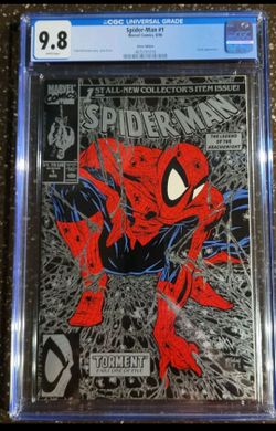 1990 Spider-Man #1 CGC Graded 9.8 Todd McFarlane Silver Edition Near Mint/Mint