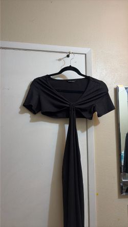 Black stomach showing mini dress