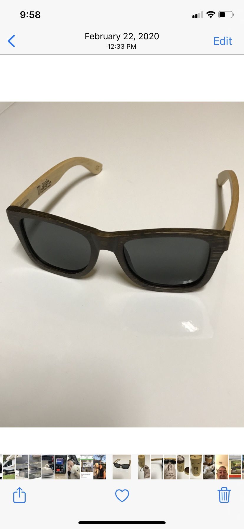 REDUCED—-Monster Energy Rare Java Woodzee Sunglasses !!!!