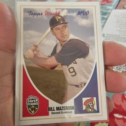Pittsburgh Pirates Bill Mazeroski Danny Murtaugh 02 Topps Super Teams Baseball Cards 