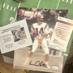 Ken Anderson Signed Bengals 8x10 - DOUBLE AUTHENTICATED (JSA Witnessed & Photo Proof)