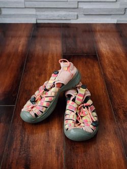 KEEN Newport H2 Kids Waterproof Sandals Pink Stripe Closed Toe Hiking Water Shoes US 12#KEEN #NewportH2 #KidsShoes #WaterShoes #HikingSandalsKEEN Newp