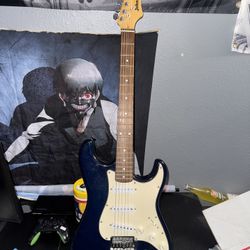 Vintage Johnson by AXL Blue Electric Guitar