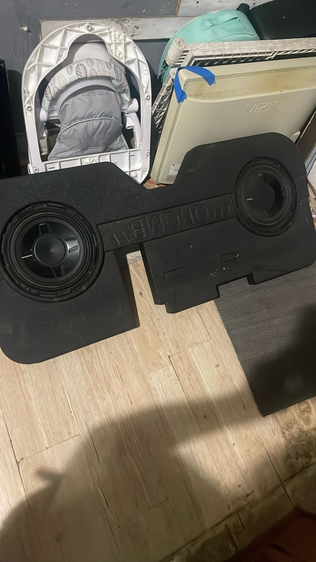 Custom Pick Up Truck Subwoofer Box W/ Speakers