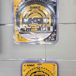 NEW DEWALT SAW BLADES 2 PACK WE HAVE 12" 10" AND 8-1/4 STARTING AT 25$-45$ DEPENDING ON SIZE