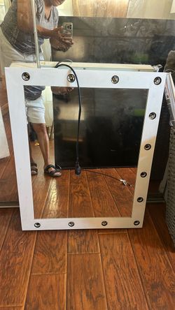 Vanity Mirror with Hollywood Bulb Sockets